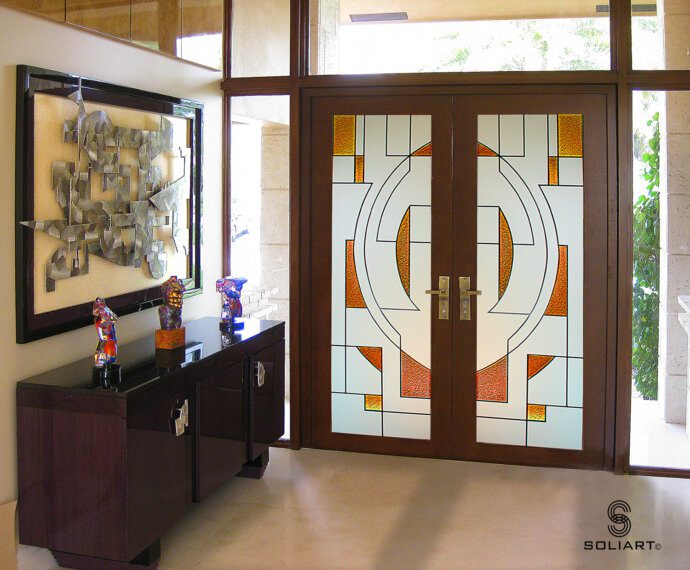 Art Glass Entrance Door