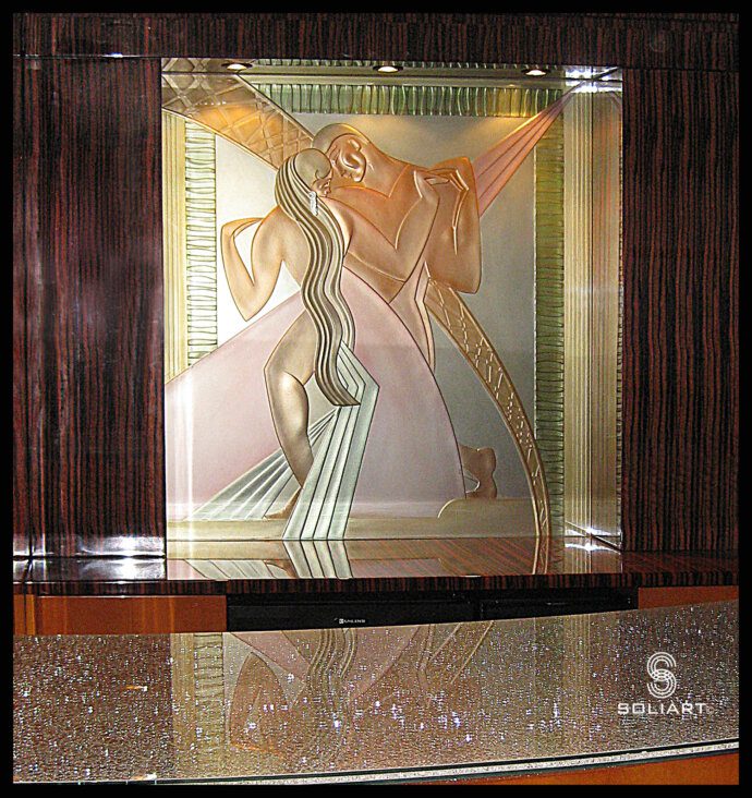 Glass Art Drawing on Door