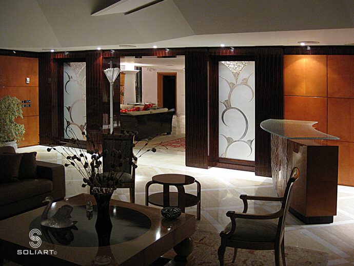 Glass Art Doors in Sitting Room